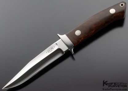 Bob Loveless Custom Knife 40 Year Logo Desert Ironwood Boot Knife