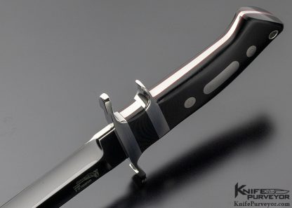Bob Loveless Custom Knife Double Nude Logo Micarta "Big Bear" Subhilt Fighter with Double Escutcheons - Image 6