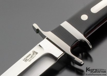 Bob Loveless Custom Knife Double Nude Logo Micarta "Big Bear" Subhilt Fighter with Double Escutcheons - Image 2