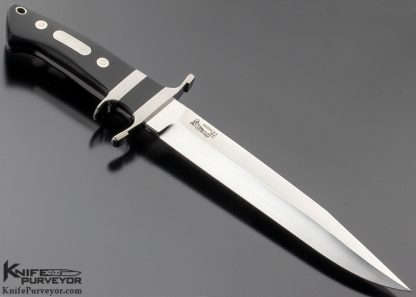 Bob Loveless Custom Knife Double Nude Logo Micarta "Big Bear" Subhilt Fighter with Double Escutcheons - Image 3