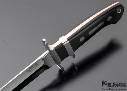Bob Loveless Custom Knife Double Nude Logo Micarta "Big Bear" Subhilt Fighter with Double Escutcheons - Image 5