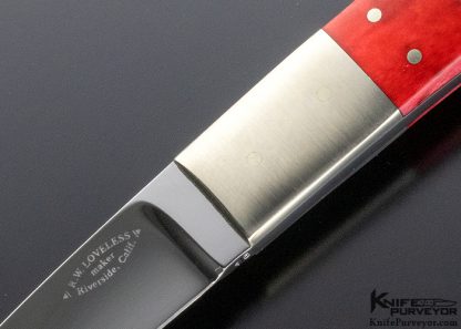 Bob Loveless Custom Knife 1986 Vintage  #15 Red Jigged Bone Stiff Horn - Image 2