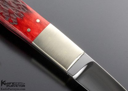 Bob Loveless Custom Knife 1986 Vintage  #15 Red Jigged Bone Stiff Horn - Image 4