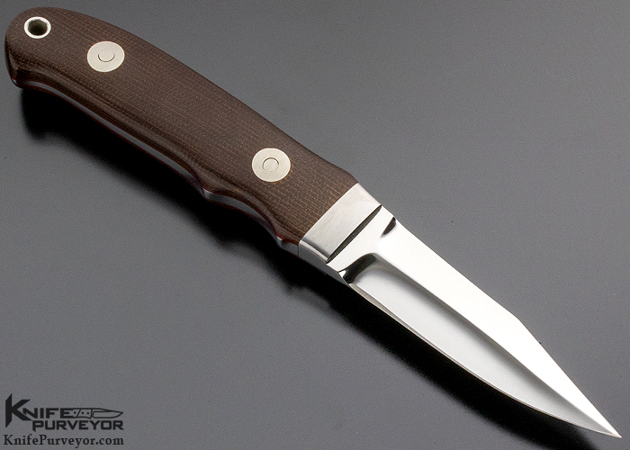 Bob Loveless Custom Knife 1990's Green Canvas Micarta New