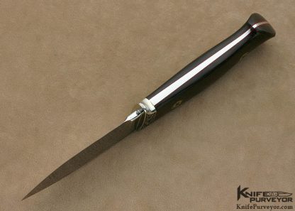 Bob Loveless Custom Knife Ron Skaggs Engraved Green Canvas Micarta Drop Point Hunter - Image 5
