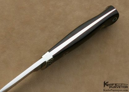 Bob Loveless Custom Knife Ron Skaggs Engraved Green Canvas Micarta Drop Point Hunter - Image 4