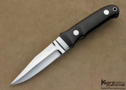 Bob Loveless Custom Knife Double Signature Burgandy Micarta Hideout