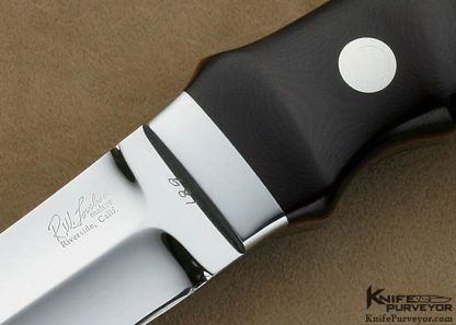 Bob Loveless Custom Knife Double Signature Burgandy Micarta Hideout - Image 2