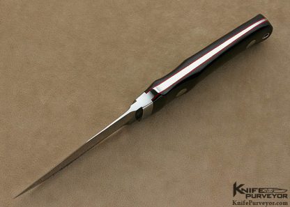 Bob Loveless Custom Knife Double Signature Burgandy Micarta Hideout - Image 4