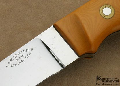 Bob Loveless Custom Knives Westinghouse Micarta Improved Handle Utility Knife - Image 2