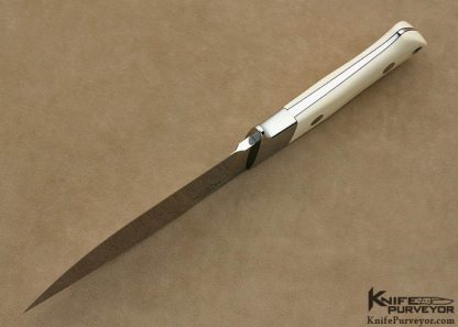 Bob Loveless Custom Knives #1  Stretch Drop Point Hunter with Extended Bolster Featured in Luigi Peppini's "R.W. Loveless" Collection Book - Image 5