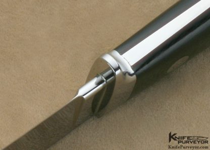 Bob Loveless Custom Knife Riverside Football Logo Utility Hunter with Rare Black / Green Swirl Micarta - Image 6