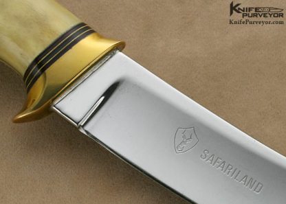 Bob Loveless Custom Knife 1967 Safariland Logo Stamped Loveless Parke Finger Groove Hidden Tang Stag "Banana Skinner" - Image 4