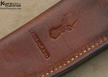 Bob Loveless Custom Knife 1967 Safariland Logo Stamped Loveless Parke Finger Groove Hidden Tang Stag "Banana Skinner" - Image 7