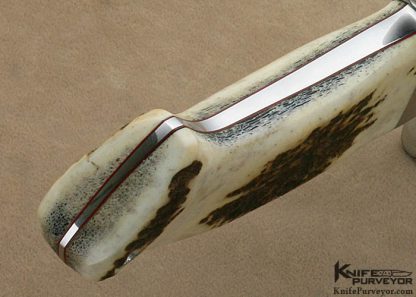 Bob Loveless Custom Knife R.W.L. Marked Double Nude Logo Hidden Pin Stag "Big Bear" Fighter - Image 10