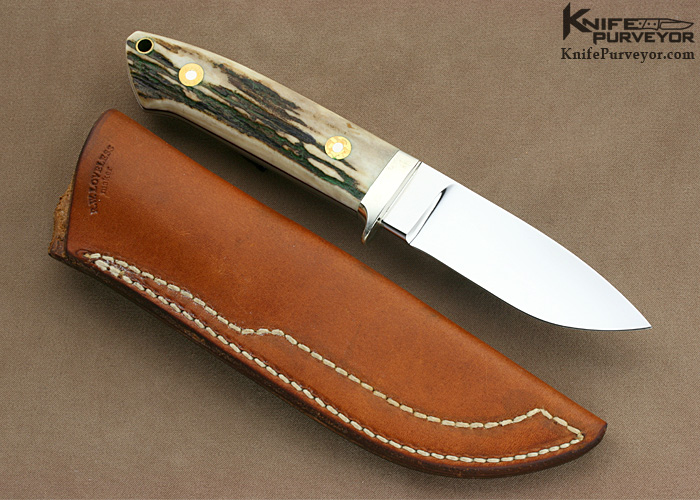Bob Loveless Custom Knife Riverside Stag Drop Point Hunter - Image 5