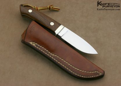Bob Loveless Custom Knife Lignum Vitae Drop Point Hunter - Image 3