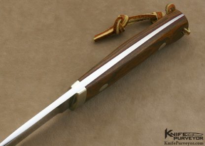 Bob Loveless Custom Knife Lignum Vitae Drop Point Hunter - Image 4