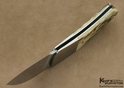 Bob Lum Custom Knife Stag Chinese Folder Slipjoint - Image 5