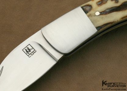 Bob Lum Custom Knife Stag Chinese Folder Slipjoint - Image 2