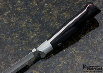 Bob Lum Custom Knife One Off Canvas Micarta Double Ground Fighter - Image 5