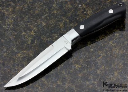 Bob Lum Custom Knife One Off Canvas Micarta Double Ground Fighter