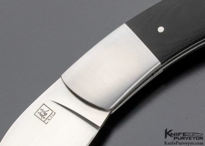 Bob Lum Custom Knife Black Micarta Slipjoint - Image 2