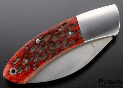 Bob Lum Custom Knife Red Jigged Bone Slipjoint - Image 5