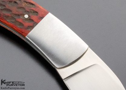 Bob Lum Custom Knife Red Jigged Bone Slipjoint - Image 4