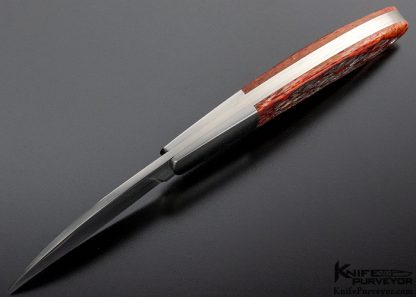 Bob Lum Custom Knife Red Jigged Bone Slipjoint - Image 6