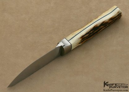Bob Terzuola Custom Knife Guatemalan Made Sambar Stag Fixed Blade - Image 4