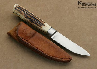 Bob Terzuola Custom Knife Guatemalan Made Sambar Stag Fixed Blade - Image 6