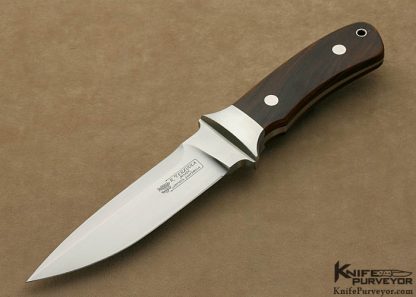 Bob Terzuola Custom Knife Guatemalan Made Lignum Vitae "Combat Master" Fixed Blade