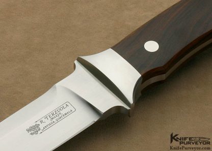 Bob Terzuola Custom Knife Guatemalan Made Lignum Vitae "Combat Master" Fixed Blade - Image 2