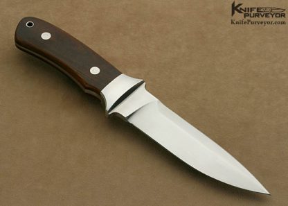 Bob Terzuola Custom Knife Guatemalan Made Lignum Vitae "Combat Master" Fixed Blade - Image 6