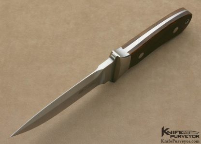 Bob Terzuola Custom Knife Guatemalan Made Lignum Vitae "Combat Master" Fixed Blade - Image 3