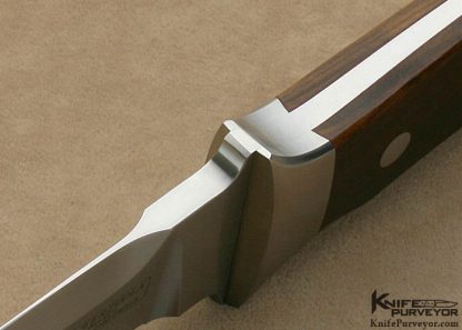 Bob Terzuola Custom Knife Guatemalan Made Lignum Vitae "Combat Master" Fixed Blade - Image 4