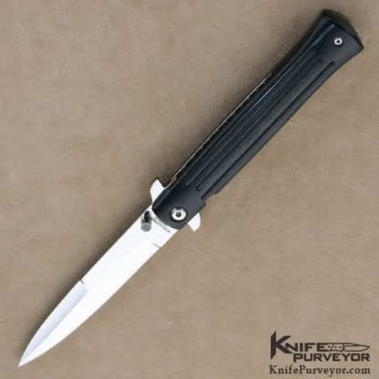 Phil Boguszewski Custom Knives Black Micarta Stiletto Linerlock