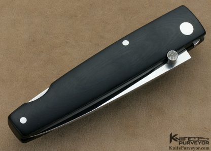 Phil Boguszewski Custom Knife Black Micarta Lockback Dagger - Image 2