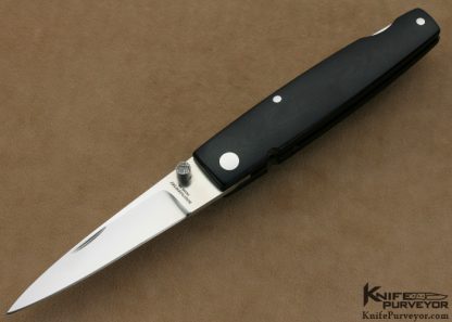 Phil Boguszewski Custom Knife Black Micarta Lockback Dagger