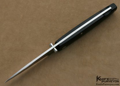 Phil Boguszewski Custom Knife Black Micarta Lockback Dagger - Image 4