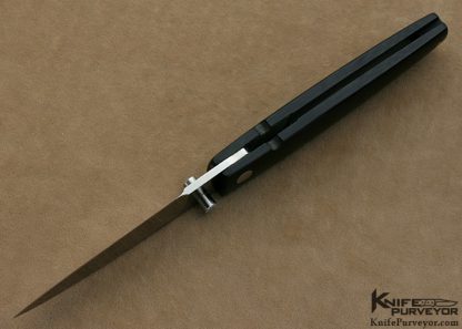 Phil Boguszewski Custom Knife Black Micarta Lockback Dagger - Image 5