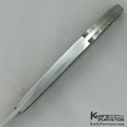 Gayle Bradley Custom Knife Ray Cover Jr. Engraved Black Lip Pearl Interframe Lock Back - Image 4