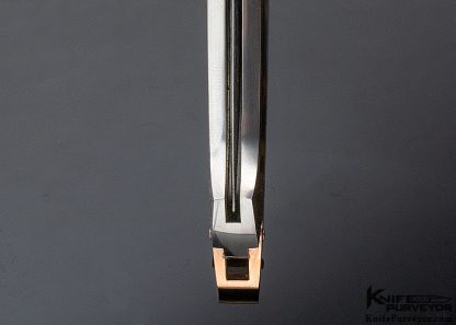 Warren Osborne Custom Knife Amber Interframe Lockback Dagger Engraved by Master Engraver Brian Hochstrat - Image 8