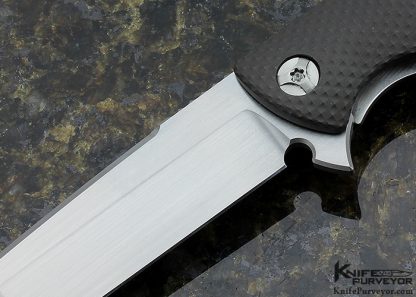 Brian Nadeau Custom Knife Typhoon Milled Titanium Tanto Linerlock - Image 2