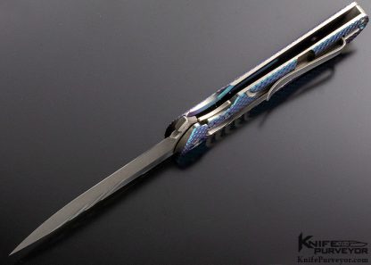 Brian Nadeau Custom Knife Typhoon Milled Titanium Tanto Linerlock - Image 7
