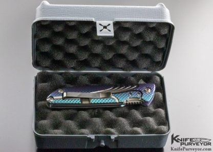 Brian Nadeau Custom Knife Typhoon Milled Titanium Tanto Linerlock - Image 9