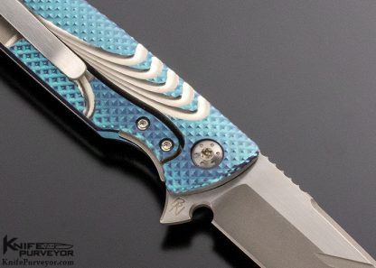 Brian Nadeau Custom Knife Typhoon Milled Titanium Tanto Linerlock - Image 4