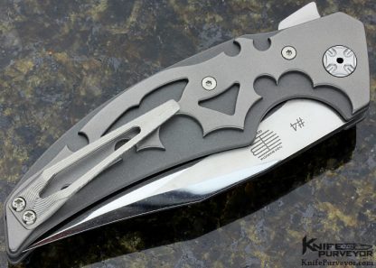 Brian Tighe Custom Knife #4 Tashi Bharucha Design Button Lock Flipper - Image 5
