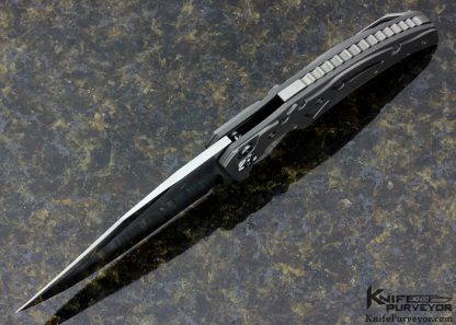 Brian Tighe Custom Knife #4 Tashi Bharucha Design Button Lock Flipper - Image 6